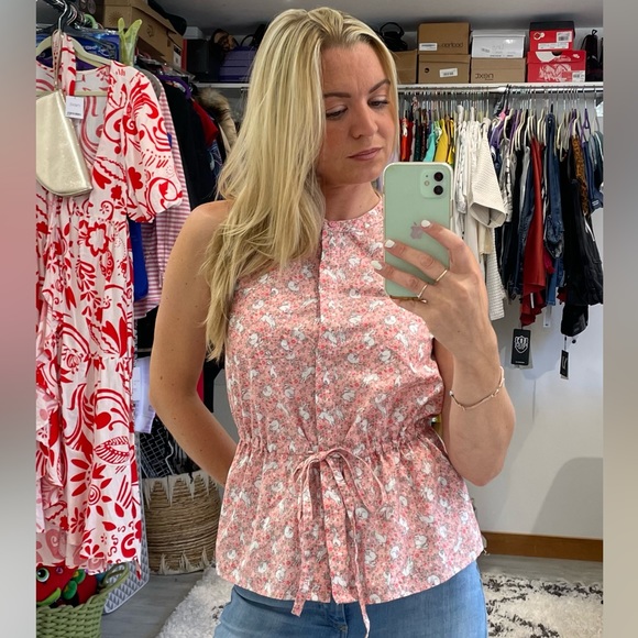 Cath Kidston Tops - CATH KIDSTON ladies pink rabbit bunny shirt Uk size 6 sleeveless sweet fitted